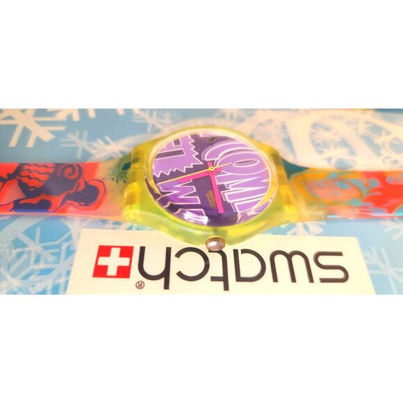 Swatch watch ROBIN GJ103 1990 Standard Gents New Old Stock with new battery - Picture 5 of 9